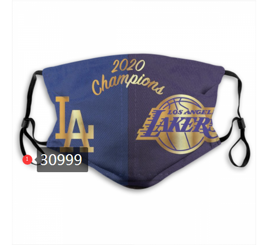 2020 Los Angeles Dodgers Dust mask with filter 82->mlb dust mask->Sports Accessory